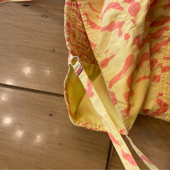 Derek Lam Women’s Sleeveless Midi Cotton Yellow Pink Ruffle Dress size 40 medium - Picture 13 of 13